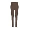 thumbnail image 4 of BXINGOHAI Women's Leggings Casual Yoga Pants V Crossover High Waisted Tight Pants Workout Legging Today Brown,S, 4 of 5