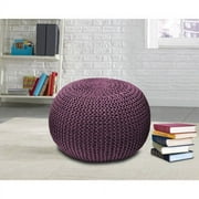 Urban Shop 18" Round Knit Pouf, Multiple