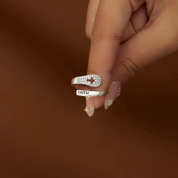Sterling Silver S925 Cross Ring: Korean Style Fashion Statement Zircon Jewelry for Women Trendy Elegant Design