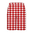 thumbnail image 5 of Zynviq Plus Size Men Shorts Elastic Waist Drawstring Red Plaid High Stretch Bathing Suit Beach Shorts XXXXXL, 5 of 5