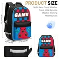 thumbnail image 2 of 3-in-1 Video Game Backpack for Children Teen Boys, Boys Gamer Backpack Set with Lunch Bag & Pencil Pouch - Big 17 inch School Bookbag for Middle Elementary College, 2 of 7