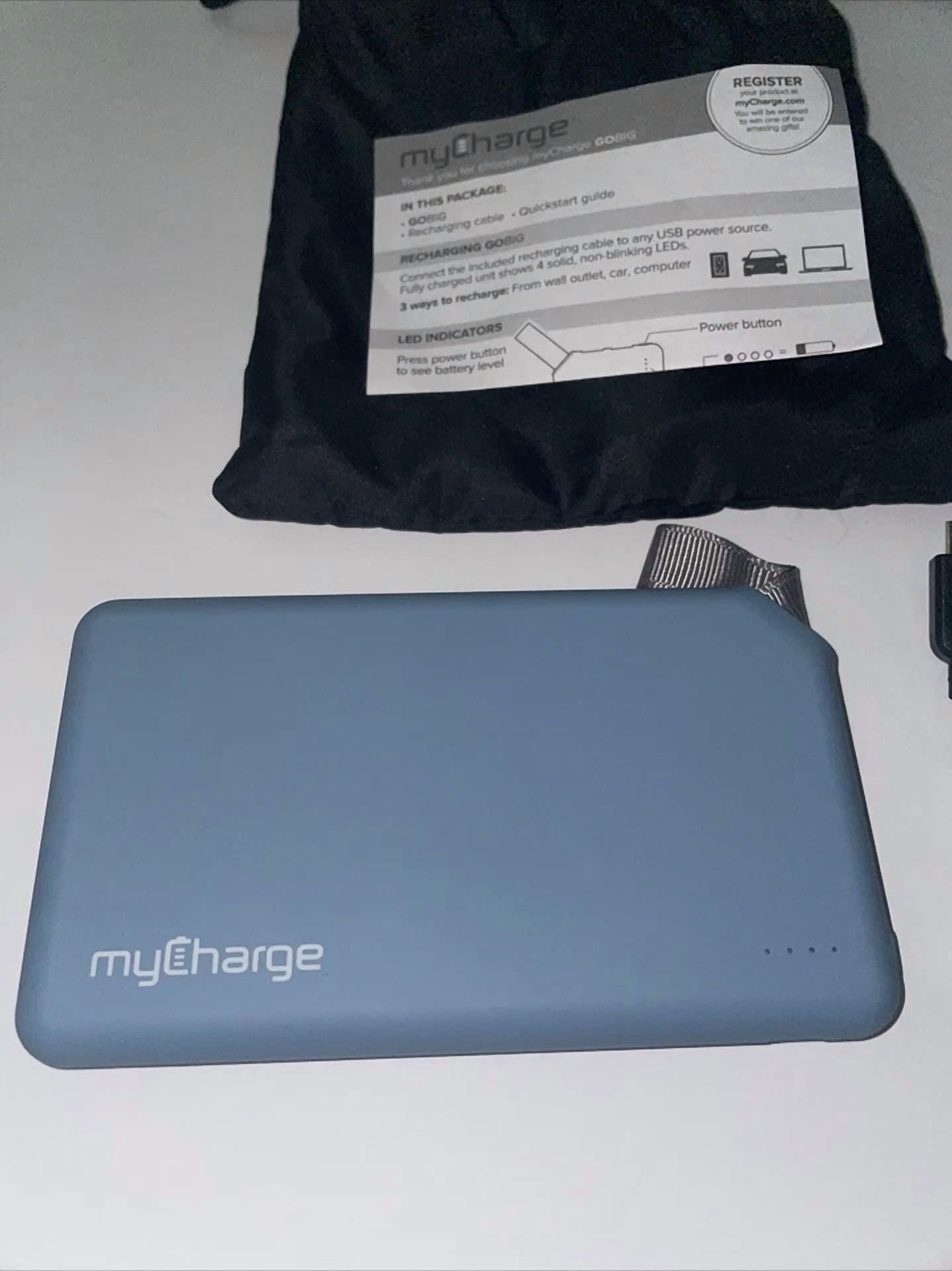 KLYNE- Mycharge Go Big Portable Charger 6000Mah External Battery Pack With Usb And Case