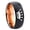Black And Rose Gold, variant on Crown Concave Black Tungsten Men Ring 10MM