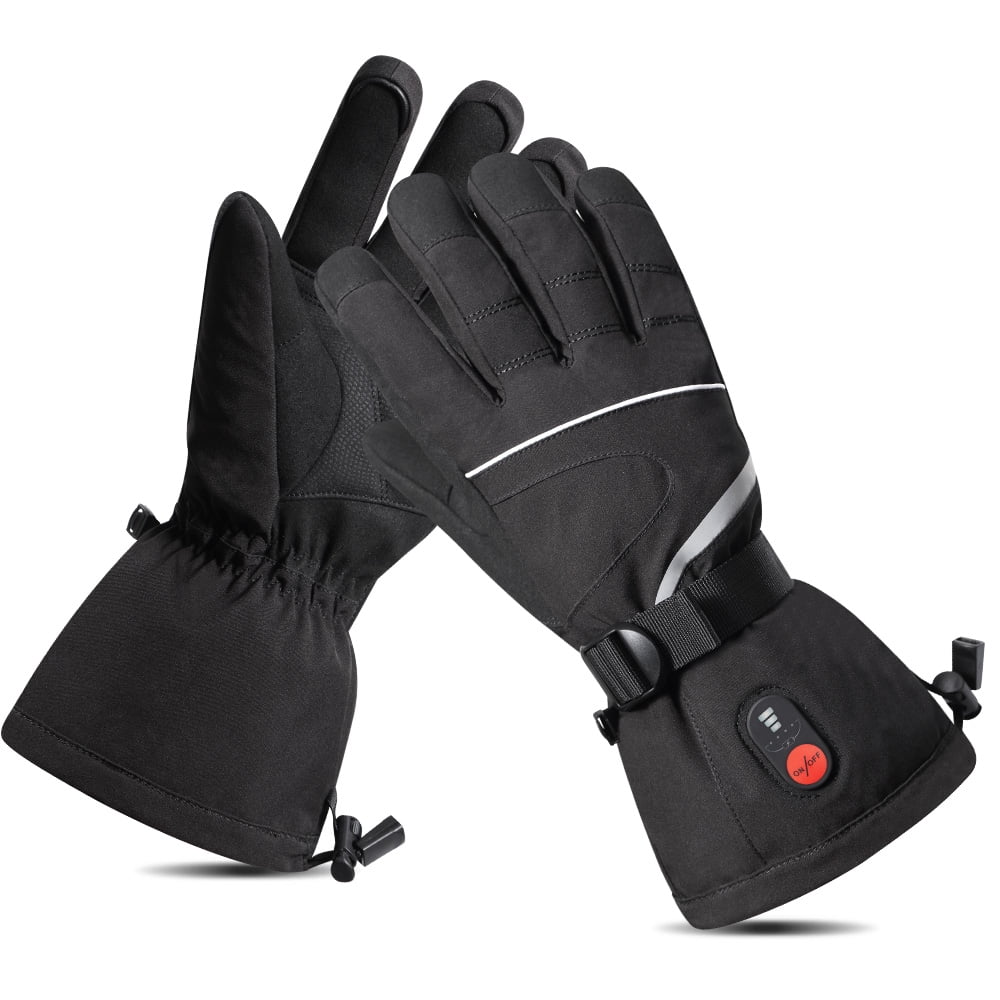 SNOW DEER  Heated Gloves - Unisex Winter Ski Gloves with Rechargeable Electric Heating for Skiing, Snowboarding, Snow Hiking, Hunting & Outdoor Activities