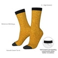 thumbnail image 4 of Logiee Gold Glitter Print Adult Socks for Men & Women,Calf Socks, Ankle Socks,Boots Socks,Breathable Casual Sock,Unisex Crew Socks, 4 of 6