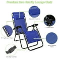 thumbnail image 4 of Geniqua 2X Zero Gravity Chairs Folding Recliner Yard Outdoor Beach Patio Lounge [Blue], 4 of 8