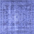thumbnail image 1 of Ahgly Company Indoor Square Medallion Blue Traditional Area Rugs, 7' Square, 1 of 4