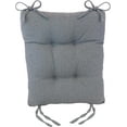thumbnail image 4 of Klear Vu Rumba Outdoor Rocking Chair Cushion Set for Patio and Garden Furniture, Premium Water-Repellent Woven Fabric, Chemical-Free, Made in The USA, 4" Thick Seat and Back Pads with Ties, Gray, 4 of 5