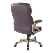 High Back Executive Manager's Chair with Espresso Bonded Leather