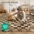 thumbnail image 4 of ODIKA Throw Aged Large Geometric Symmetrical Border Couch Checkered Non-Slip Chair-Friendly for Home Office, Gaming Room, Under Desk, 4 of 7
