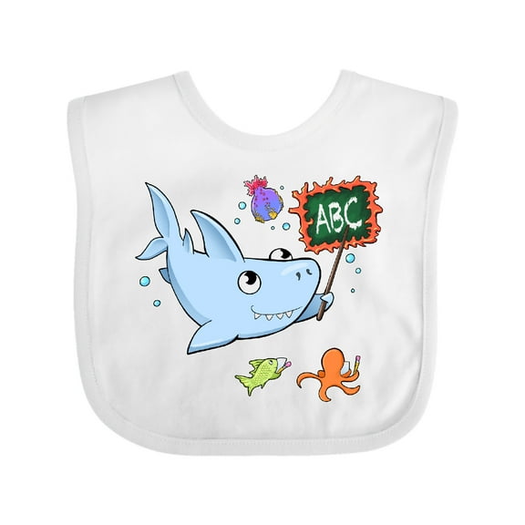 Inktastic Teacher Shark with School of Fish Boys or Girls Baby Bib