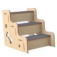 thumbnail image 4 of Rampa de madera para escaleras de mascotas, accesorio para sofá, escalón para mascotas, para animales pequeños y mayores. 3 capa, 4 of 9