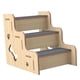 thumbnail image 4 of Escalera de madera para mascotas, antideslizante, suave, para gatos y cachorros, para cama alta 3 capa, 4 of 9