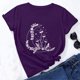 thumbnail image 2 of Tops Para Mujer Casual Suelto Jersey Estampado Cuello Redondo Manga Corta Top Manga Corta Cuello Redondo Top Camisa Odeerbi ODB181283, 2 of 6