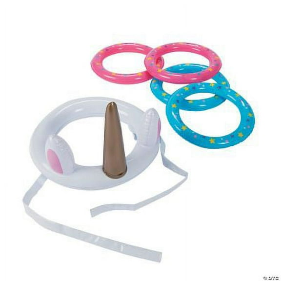 Inflatable Unicorn Ring Toss Game - Toys - 5 Pieces
