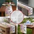 thumbnail image 6 of Spring Floral Short Table Runner 36 Inches Long, Summer Birds Botanical Fence Cotton Linen Table Runners Dresser Scarves, Fabric Tabletop Scarf Furniture Cover for Home Dinner Party Decor 13"x36", 6 of 8