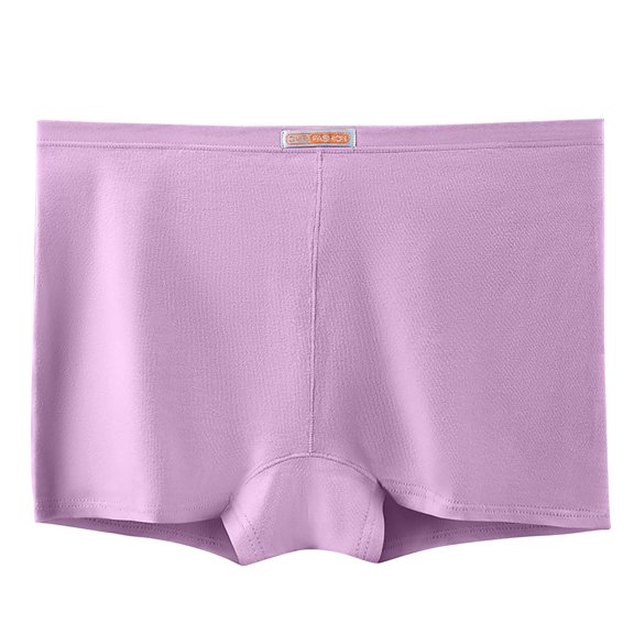 WREESH Womens Boyshorts Underwear Seamless Panties Soft Stretch Boxers Briefs Solid Fashion Briefs Comfortable Cotton High Waist Panties Purple