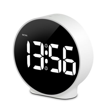 Stylish LED Digital Table Clock Desk Alarm Clock for Home and Office with Alarm and Snooze Calendar Functions for Child
