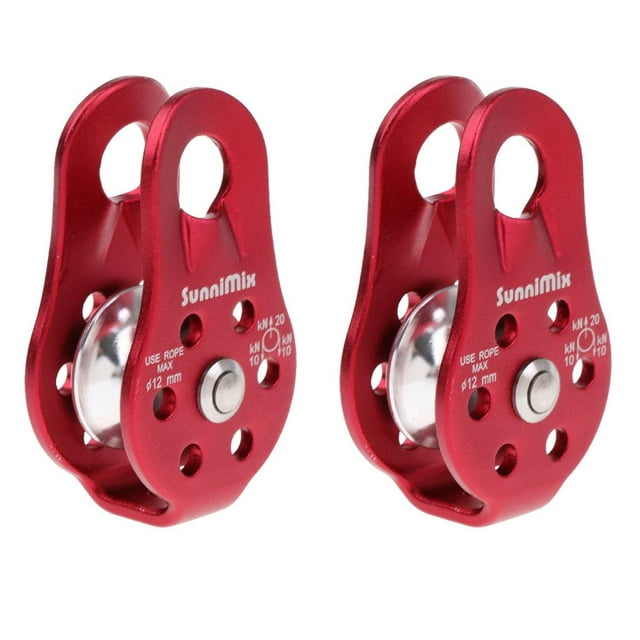 2pcs 20kn rodamiento de de 8-12 mm polea de cuerda para escalada de roca arborista espeleología Zulema Polea de escalada