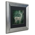 thumbnail image 3 of Trademark Fine Art "Emerald Deer" Canvas Art by Color Bakery Black Matte, Silver Frame, 3 of 4