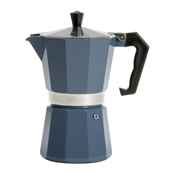 Cafetera y espresso Primula Classic con estufa, 6 tazas, color azul