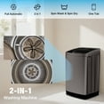 TABU Washer and Dryer Set, 17.6LBS Full Automatic Washing Machine & 13LBS Portable Dryer (Gray&White)