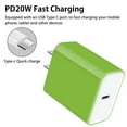 thumbnail image 2 of USB C Block,USB C Wall Charger Block,AILKIN PD 20W Type C Block Charger Fast Charging Charger Plug Power Adapter USB C Brick Cube For Android Fast Charger Block,Green, 2 of 5