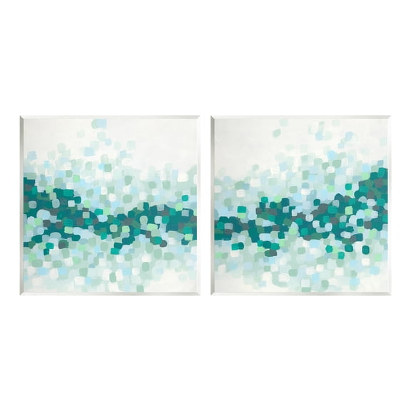 Stupell Industries Abstract Speckled Horizon Abstract Painting Unframed Art Print Wall Art, 12 x 12, Set of 2