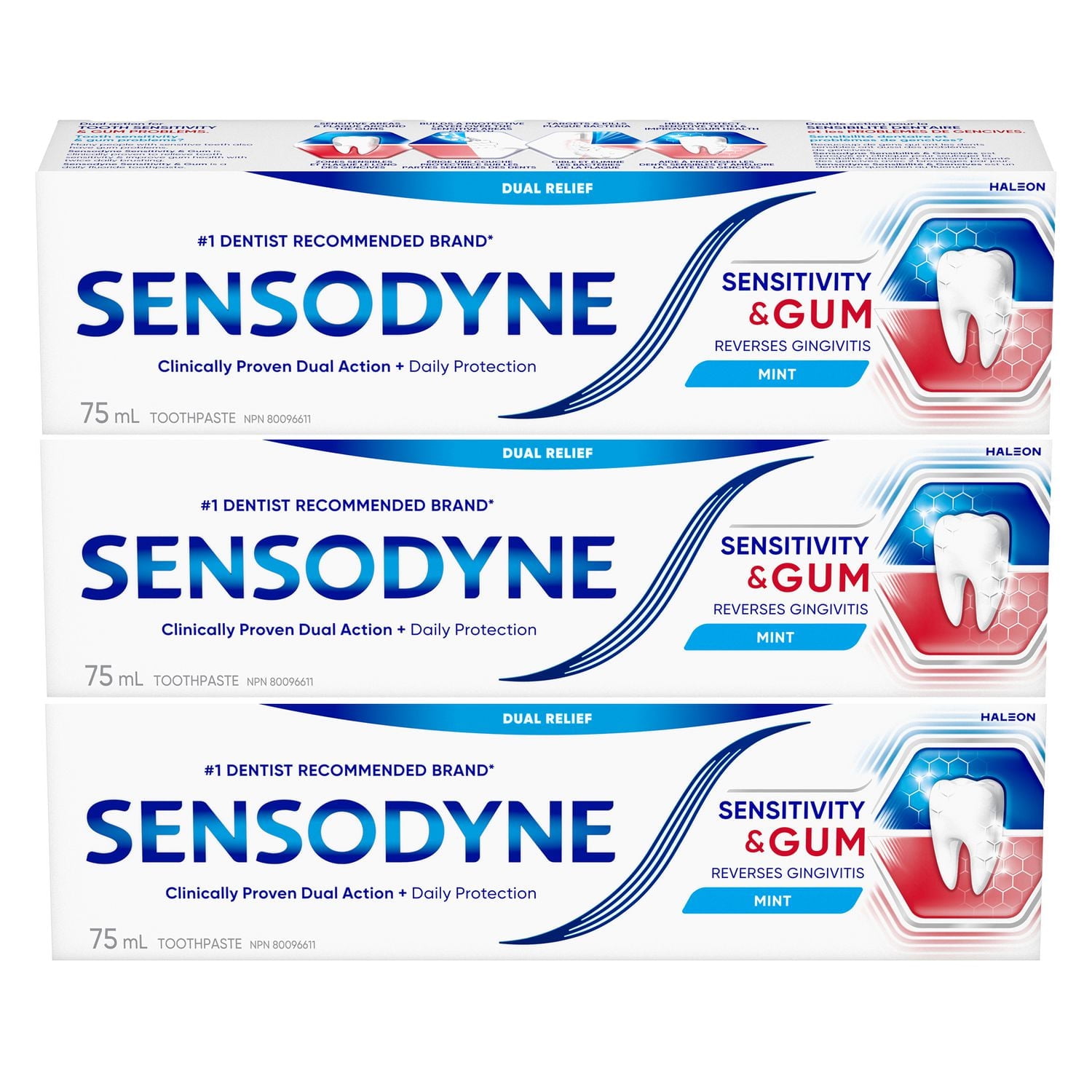 Sensodyne Sensitivity & Gum Dual Relief, toothpaste, Mint Flavour, 75mL
