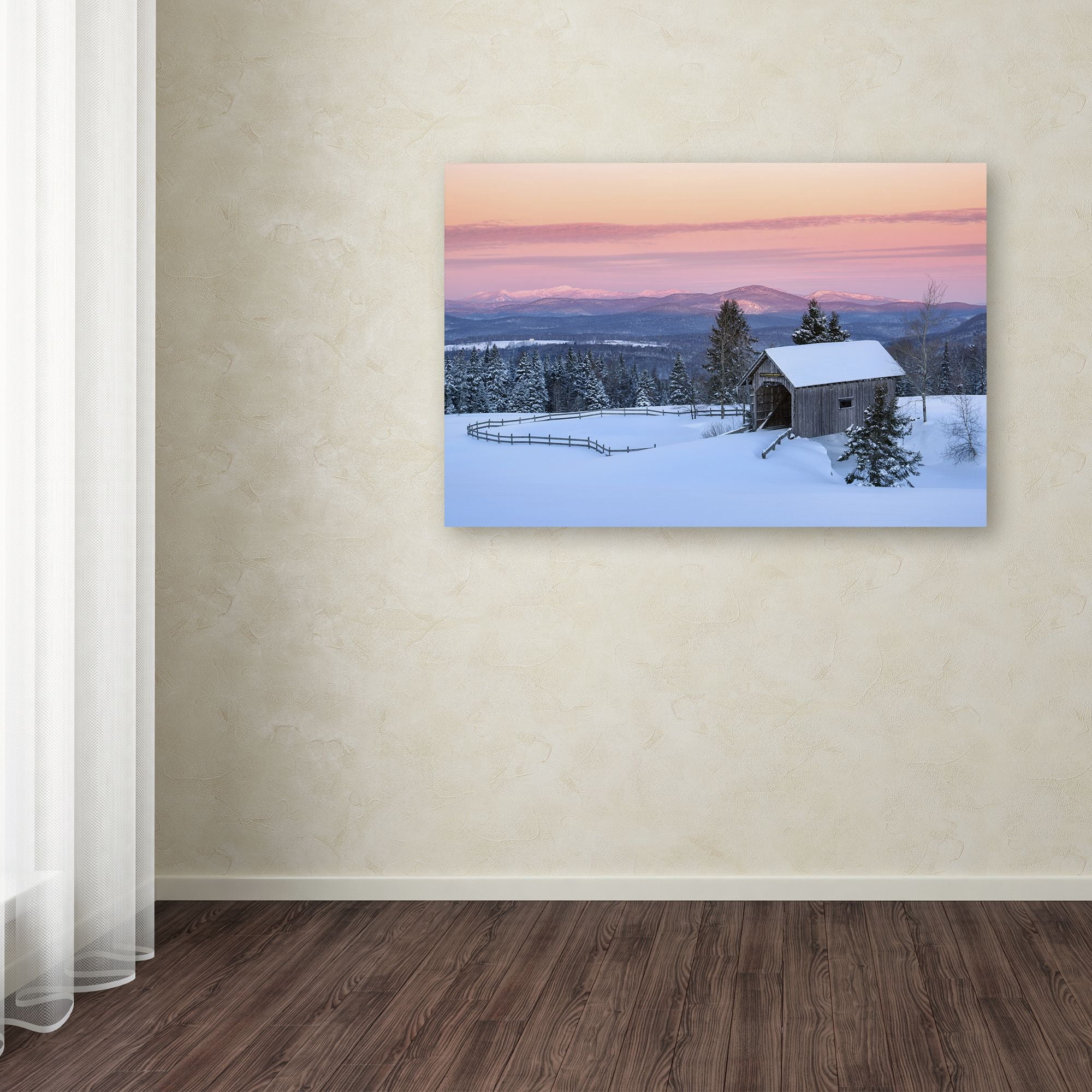 Trademark Fine Art 'Bridge on a Hill' Canvas Art by Michael Blanchette Photography