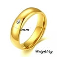 thumbnail image 2 of 5mm Silver/Gold/Rose Gold/Black Cz Band Women Stainless Steel Men Ring Size 5-12, 2 of 6