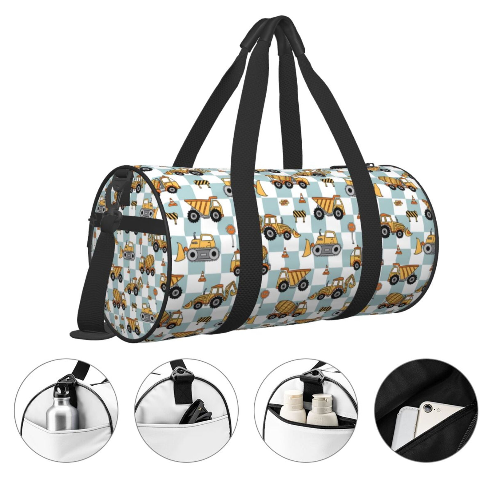 Vsdgher Excavator 45L Foldable Duffel Bag, Sports Gym Bag,Overnight Bag, Portable Weekender Bag for Airplanes
