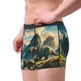 thumbnail image 2 of Kdxio Men's Boxer Briefs with Valley River Dinosaur Print - Comfortable and Breathable Underwear for Everyday Wear, 2 of 5