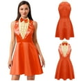 thumbnail image 7 of iiniim Women's Costume 80s 90s Style Sleeveless High Waist A-line Dress for Halloween Orange XL, 7 of 7