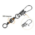 thumbnail image 4 of Uxcell 10kg 22LBS Stainless Steel Fishing Barrel Swivel Snap, Black 50 Pack, 4 of 4