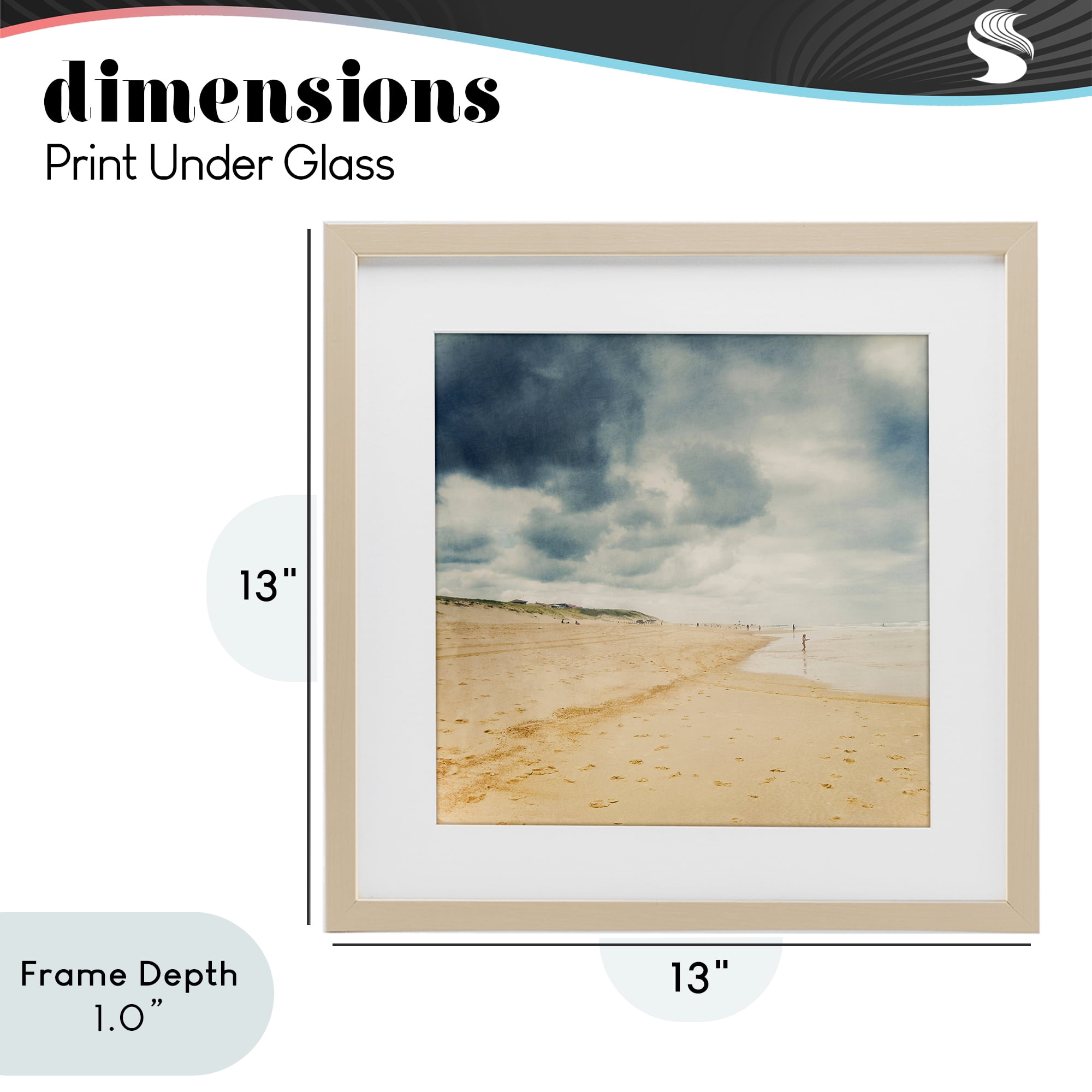Stupell Industries Beach On A Cloudy Day Birch Framed Print Under Glass, design by Dirk Wüstenhagen