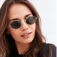 thumbnail image 2 of Womens Oval Sunglasses UV400 Protection Mirror Lens Alloy Frame Stylish Eyewear for Driving Fishing Party Shopping, 2 of 4
