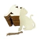 thumbnail image 5 of 20 piezas de virutas de madera en , adornos colgantes de pájaros de madera con forma de gato para Halloween, diseño de lugar de terror, fiesta,, 5 of 9