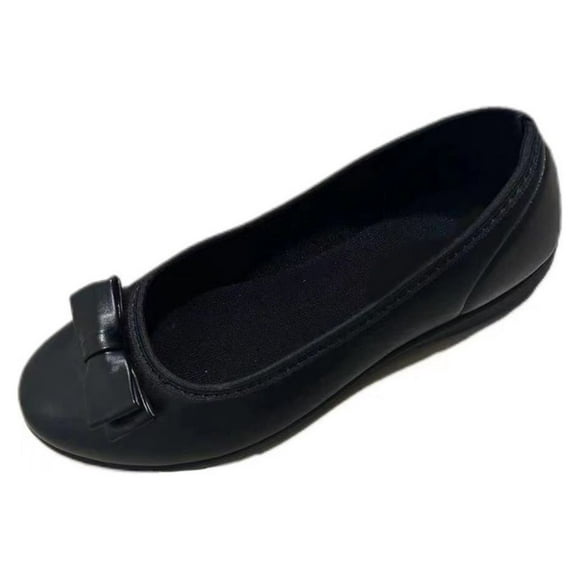 TOWED22 Women's Flats Comfort Slip on Flat Ballerina Square Toe Ballet Shoes(Black,8)