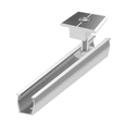 thumbnail image 3 of Solar Panel Mount Bracket Rails Clamp Fastening Module Mount Mounting PV Solar Power Supplies Trapezoidal Roof 30mm,2 x Rails(with accessories Gasket+Screw) 2 x middle clamp,Silver, 3 of 8