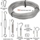 thumbnail image 2 of Kit de Cuerda de 30 m Cable de Acero Inoxidable, Cable de Acero Inoxidable, Cable de Acero Inoxidable con tensor y Ganchos para suspensión Ligera, Planta Trepadora, tendedero, barandilla, 2 of 5