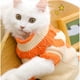 thumbnail image 3 of Suéter De Punto De Gato, Lindo Suéter De Punto Con Patrón De Fresa, Adecuado Para Gatos Y Perros De Tamaño Pequeño Y Mediano,Orange,S [Clase De Energía A], 3 of 5