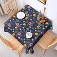 thumbnail image 2 of Pioneer Flower Floral Print Pattern Square Tablecloth, Waterproof Wipeable Spillproof Washable Table Cover for Home Kitchen Party Decor, 42"x42", 2 of 6