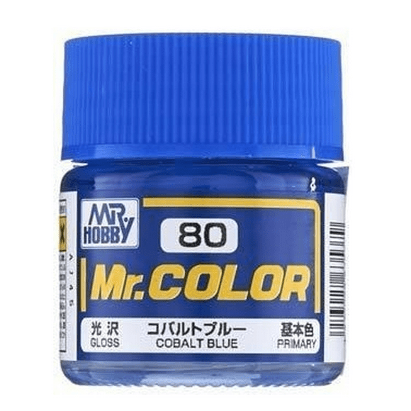 Mr. Color 80 - Cobalt Blue Gloss/Primary (C80) Plastic Model Kit Paint