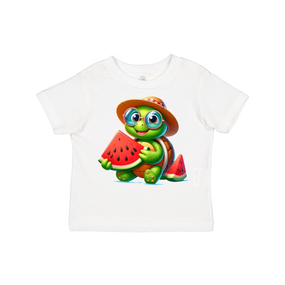 Inktastic Summer Turtle with Watermelon Boys or Girls Toddler T-Shirt
