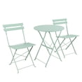 thumbnail image 2 of Queroig 3 Piece Bistro Set, Folding Patio Furniture Set, Outdoor Table and Chairs Set for Patio, Garden, Balcony and Poolside, 2 of 7