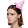 thumbnail image 7 of Hfppkn Plush Traffic Cone Headband Novelty Roadblock Hair Hoop 20cm Pink, 7 of 7