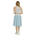 thumbnail image 5 of Women's Striped Modern Pastel Color Strips A-line Printed Skirt Casual Wear, S, Blue Lavender Cream, by Ambesonne, 5 of 6