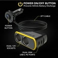 thumbnail image 3 of Scosche DCLSPD402SW 12V Adapter with Dual USB C Power Ports Black, 3 of 5