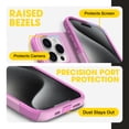thumbnail image 6 of OtterBox iPhone 15 Pro Max Commuter Series Case - MagSafe Edition - Thin & Tough, Pocket-Friendly, with Port Protection - Wildflower Pink, 6 of 9